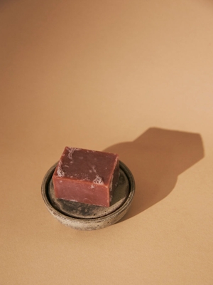 Clay Soap Dish [Stone] + Cleansing Bar