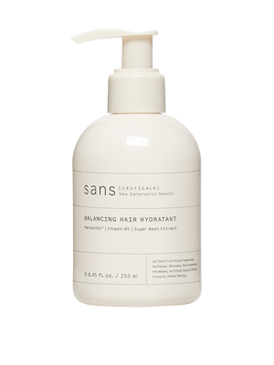 A bottle of hydrating hair conditioner for normal hair