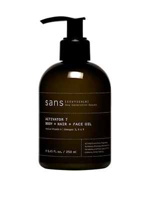 Bottle of multi-functional skincare oil