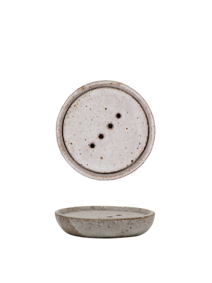 Handmade clay soap dish with detachable bottom